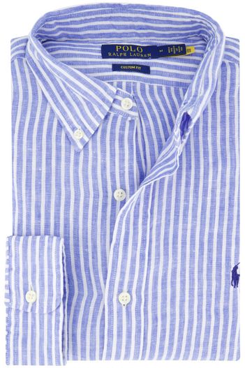 Polo Ralph Lauren Polo Ralph Lauren overhemd blauw gestreept linnen