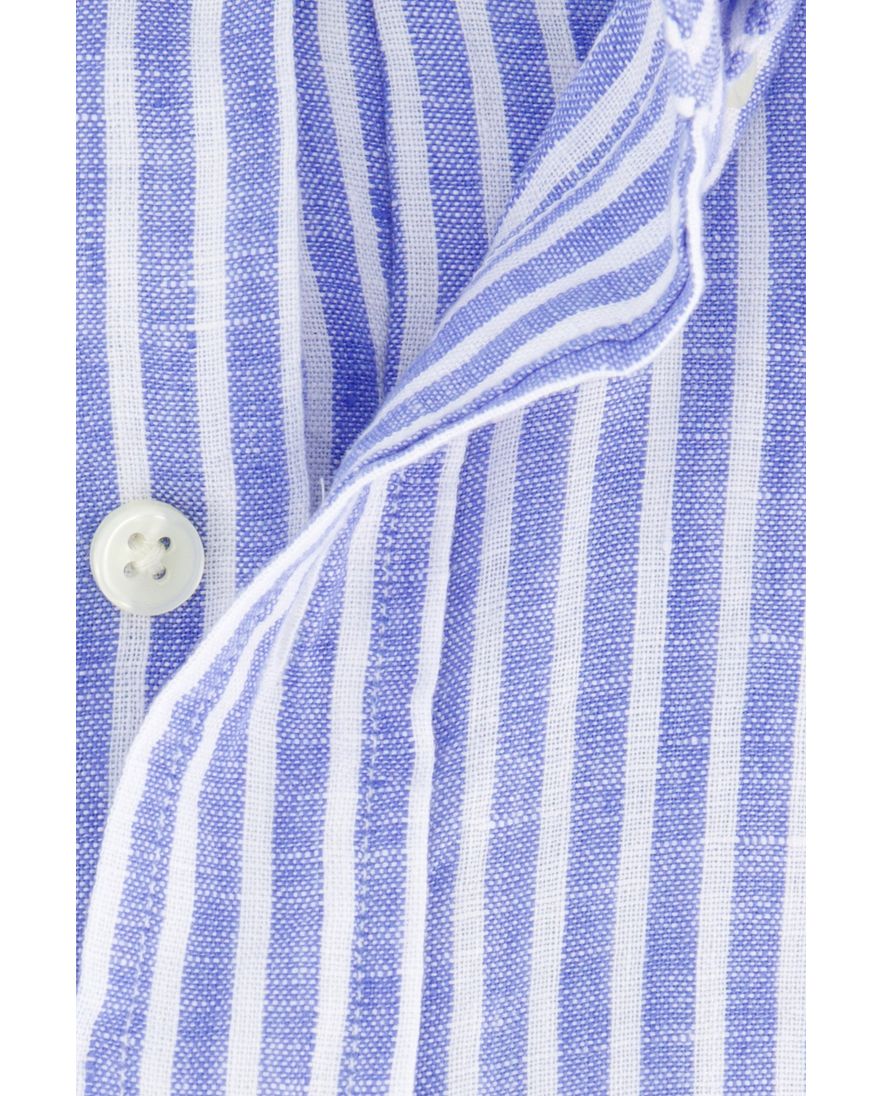 Polo Ralph Lauren overhemd blauw gestreept 100% linnen