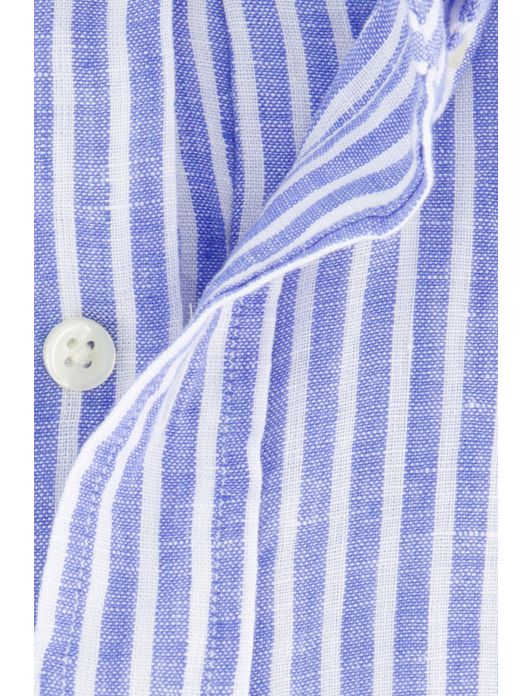 Polo Ralph Lauren overhemd blauw gestreept linnen