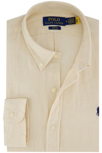 Polo Ralph Lauren Polo Ralph Lauren overhemd creme 100% linnen slim fit