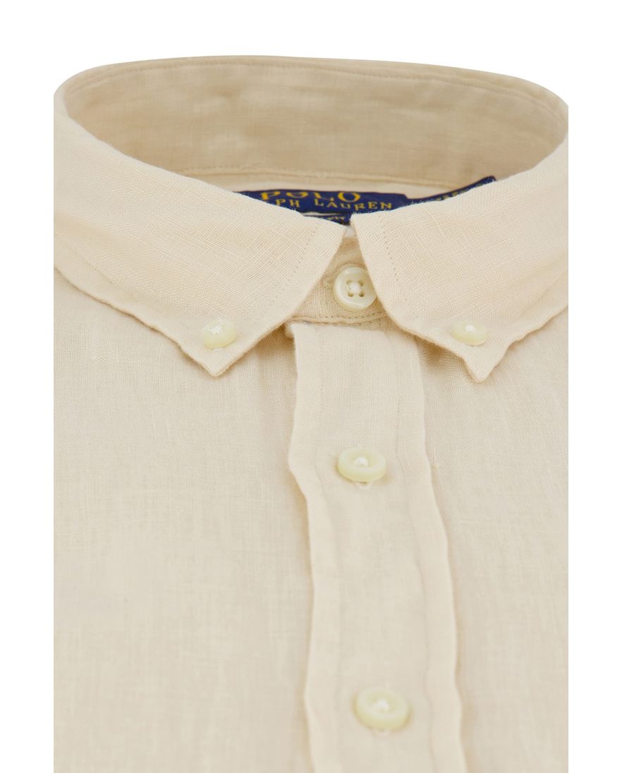 Polo Ralph Lauren overhemd creme 100% linnen slim fit