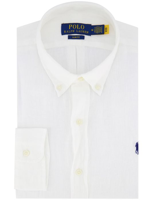 Polo Ralph Lauren overhemd wit slim fit linnen