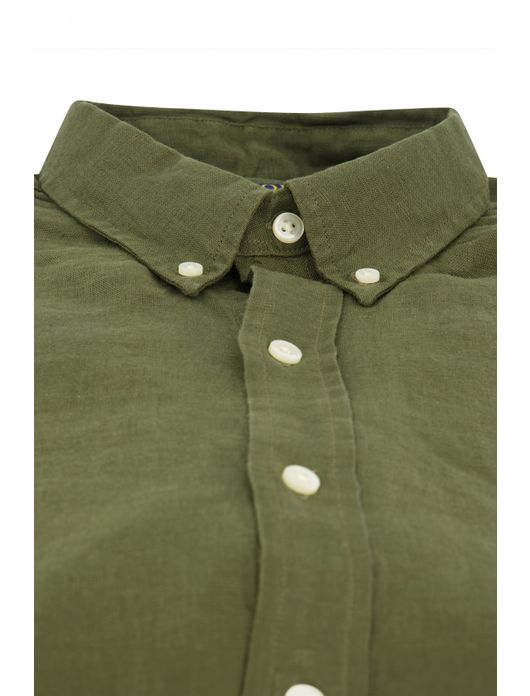 Polo Ralph Lauren overhemd mosgroen linnen