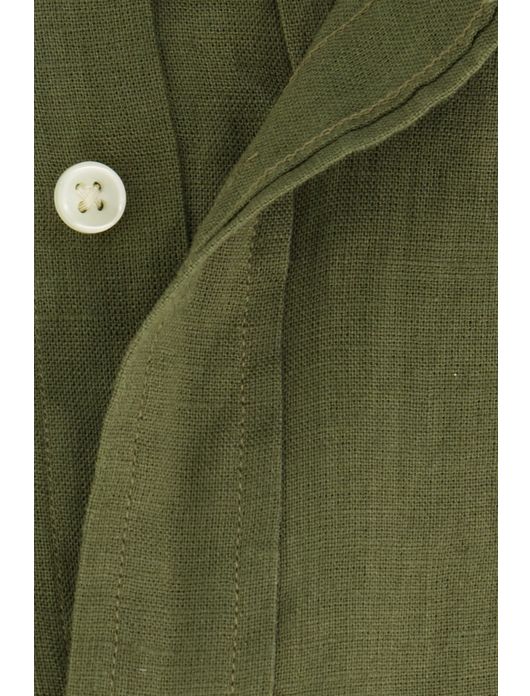 Polo Ralph Lauren overhemd mosgroen linnen