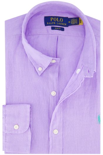 Polo Ralph Lauren Polo Ralph Lauren overhemd paars linnen