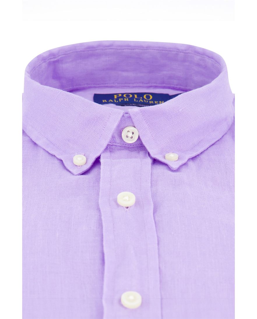 Polo Ralph Lauren overhemd paars linnen lange mouw