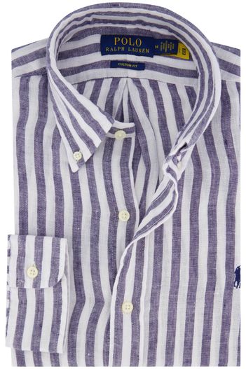 Polo Ralph Lauren Polo Ralph Lauren overhemd navy wit linnen gestreept
