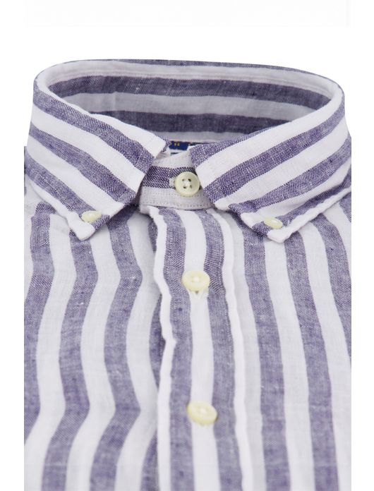 Polo Ralph Lauren overhemd navy wit linnen