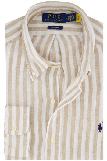 Polo Ralph Lauren Polo Ralph Lauren overhemd beige wit linnen