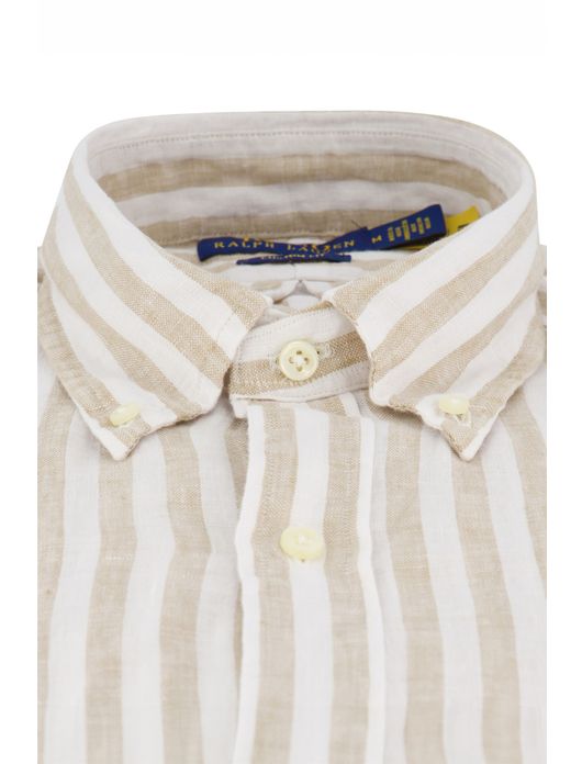 Polo Ralph Lauren overhemd beige wit linnen