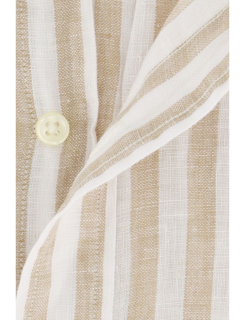 Polo Ralph Lauren overhemd beige wit linnen lange mouw