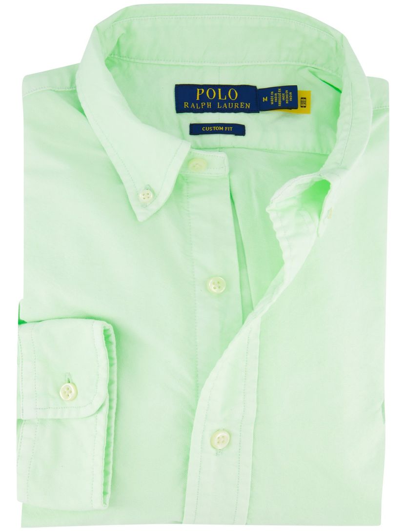 Polo Ralph Lauren overhemd groen custom fit effen