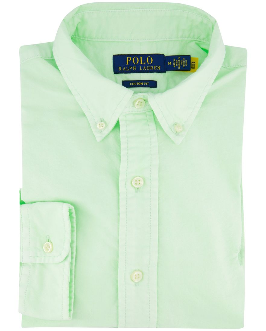 Polo Ralph Lauren overhemd groen custom fit lange mouw