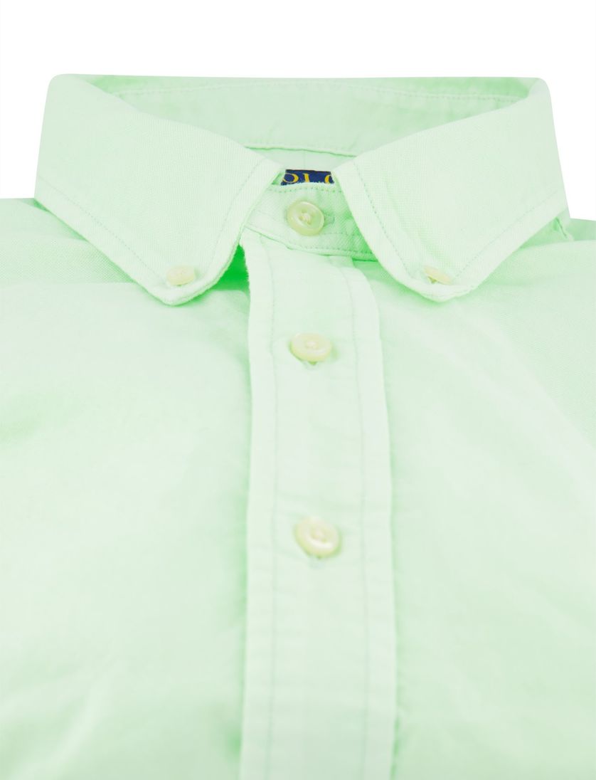 Polo Ralph Lauren overhemd groen custom fit effen