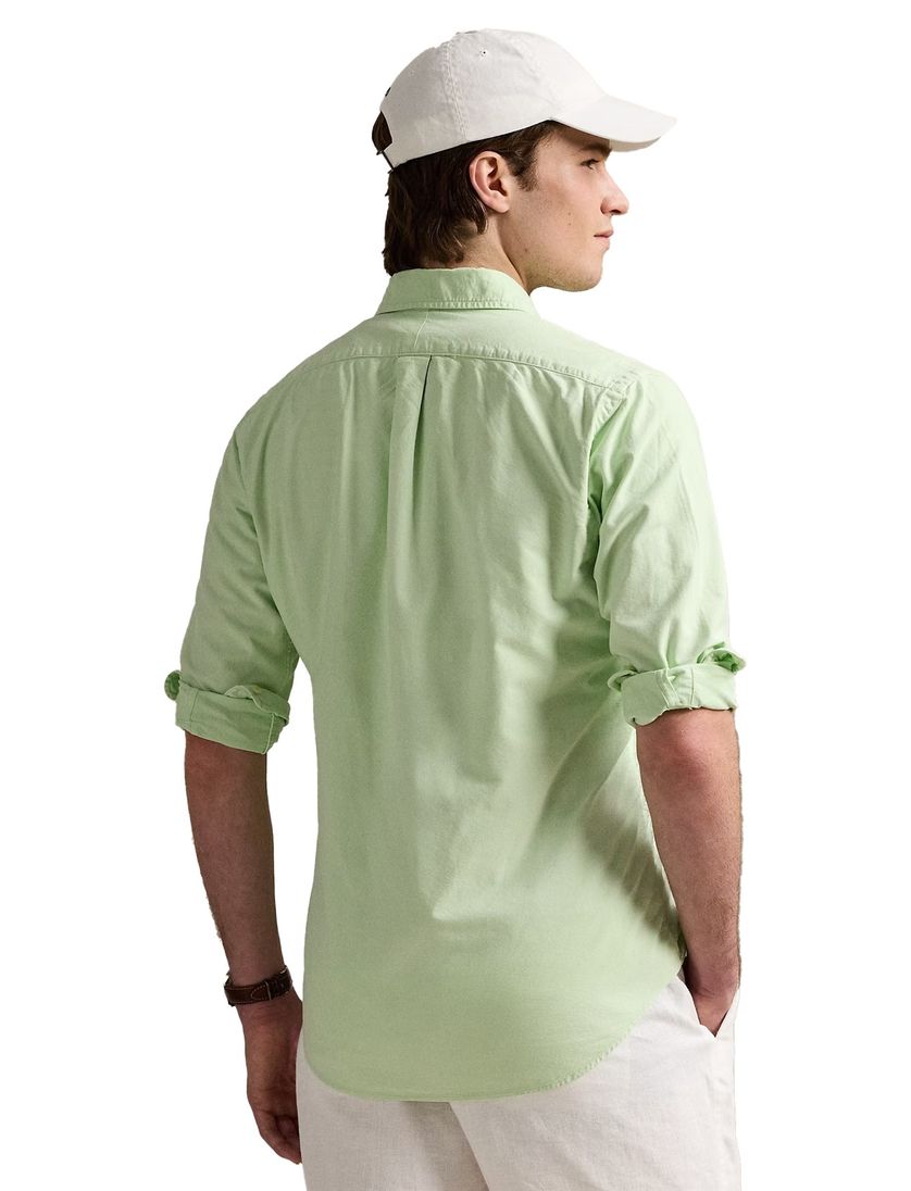 Polo Ralph Lauren overhemd groen custom fit effen