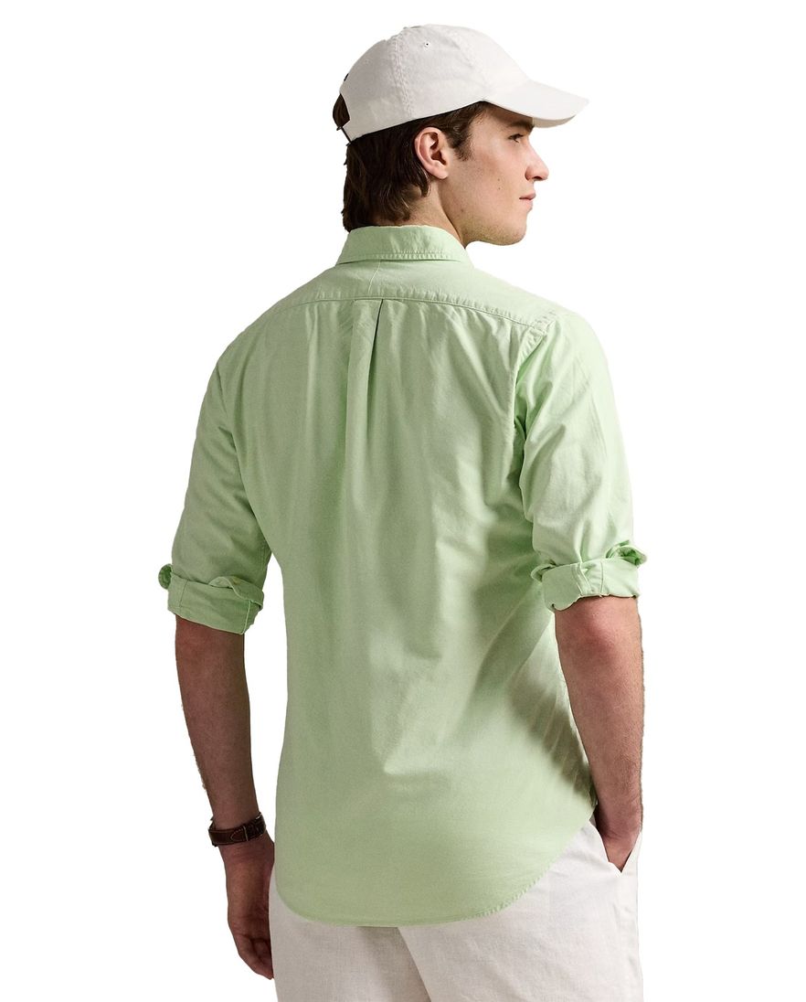 Polo Ralph Lauren overhemd groen custom fit lange mouw