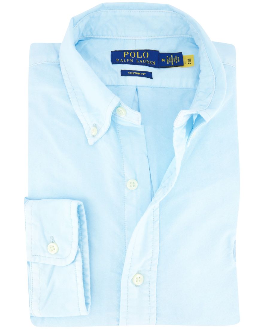Polo Ralph Lauren vlot overhemd custom fit licht blauw