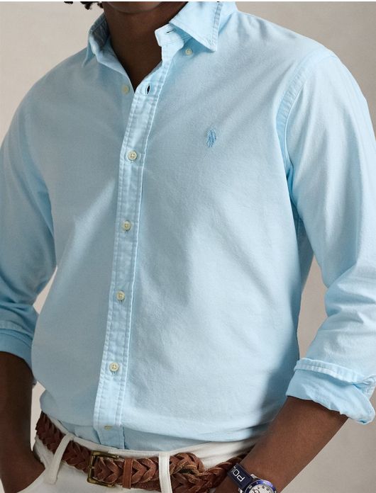 Polo Ralph Lauren overhemd custom fit licht blauw