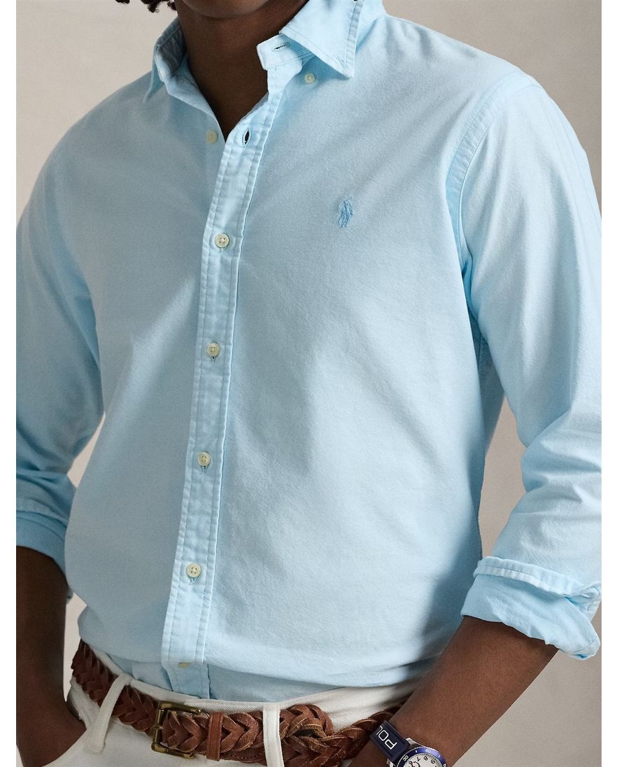 Polo Ralph Lauren vlot overhemd custom fit licht blauw