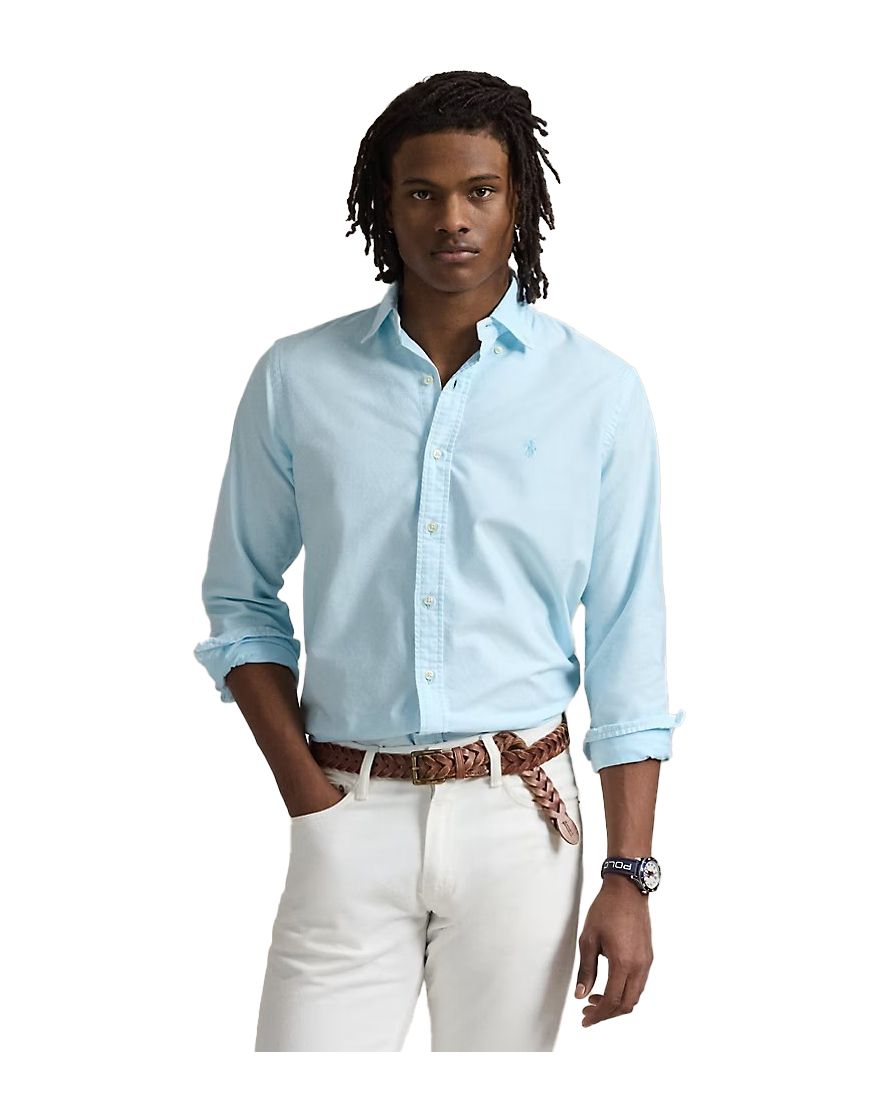 Polo Ralph Lauren vlot overhemd custom fit licht blauw