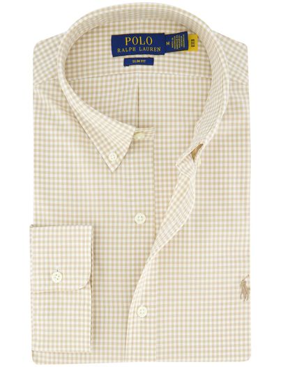 Polo Ralph Lauren Polo Ralph Lauren overhemd slim fit beige geruit