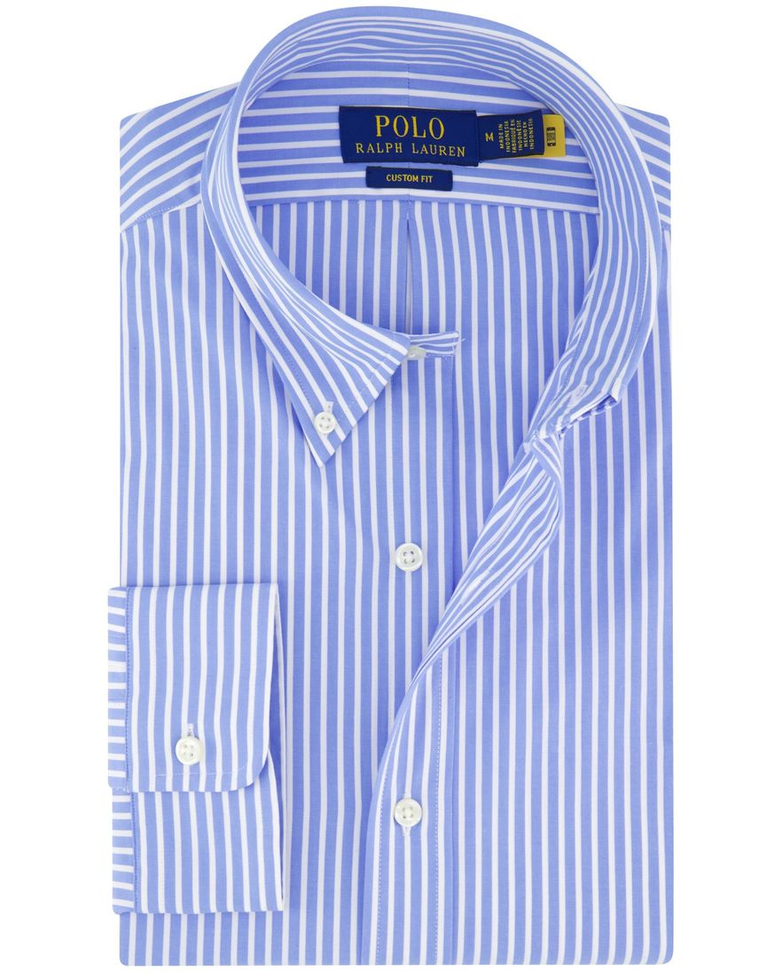 Polo Ralph Lauren overhemd blauw wit gestreept