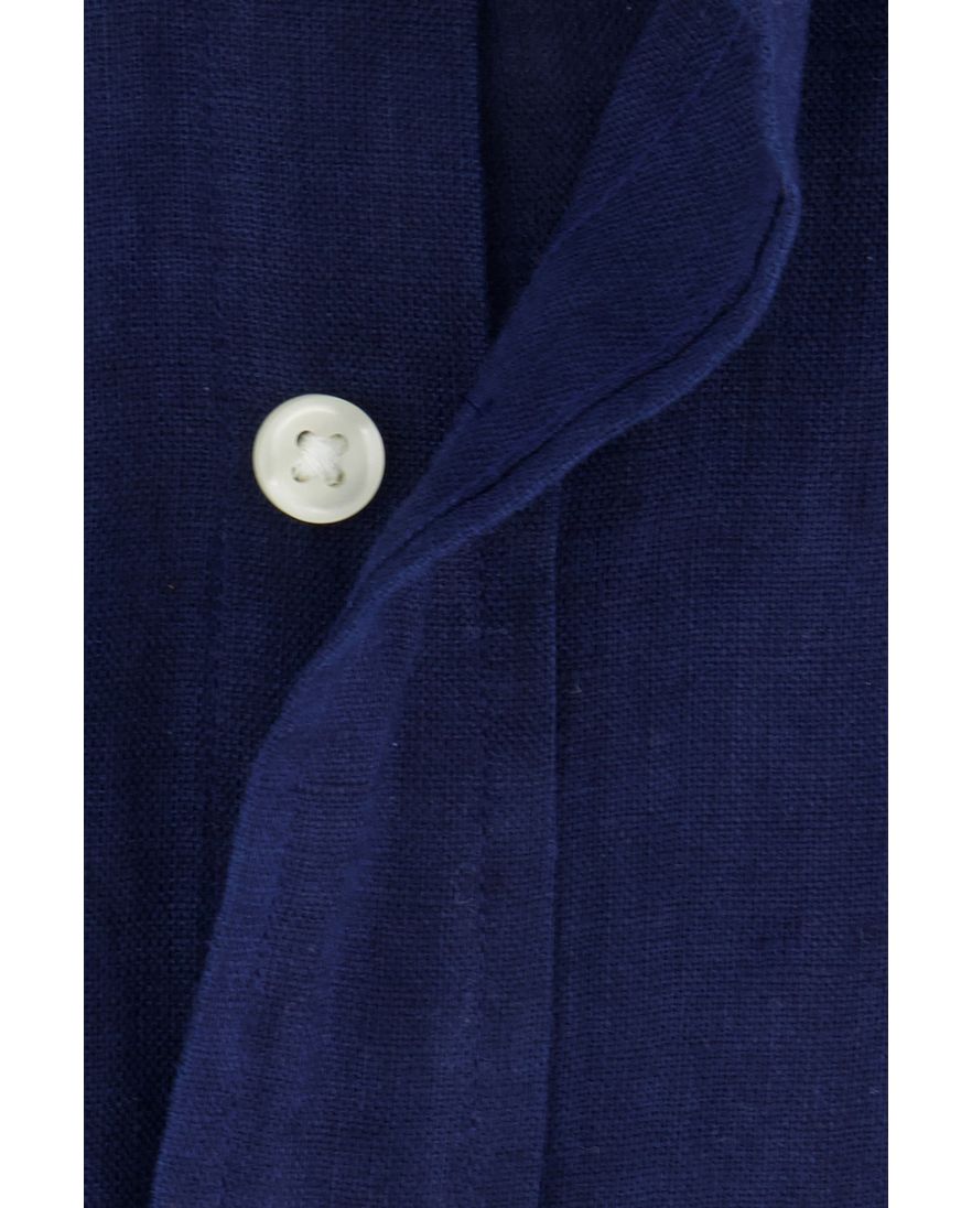 Polo Ralph Lauren Custom Fit overhemd navy korte mouw