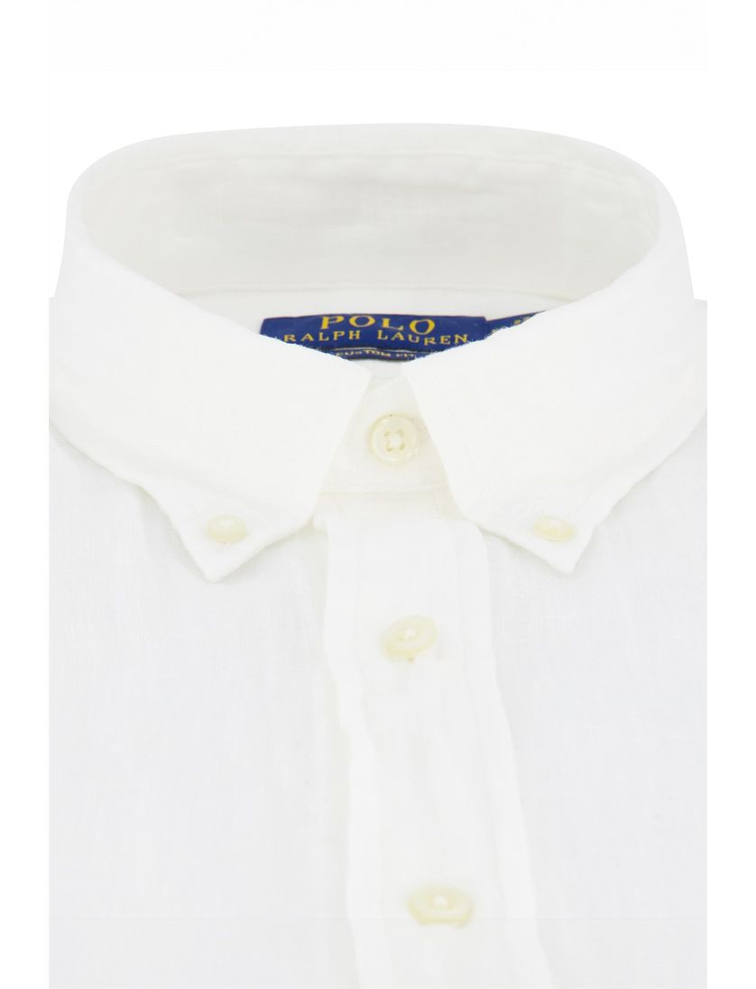 Polo Ralph Lauren Custom Fit overhemd wit 100% linnen
