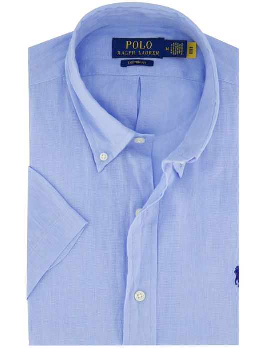 Polo Ralph Lauren overhemd korte mouw blauw