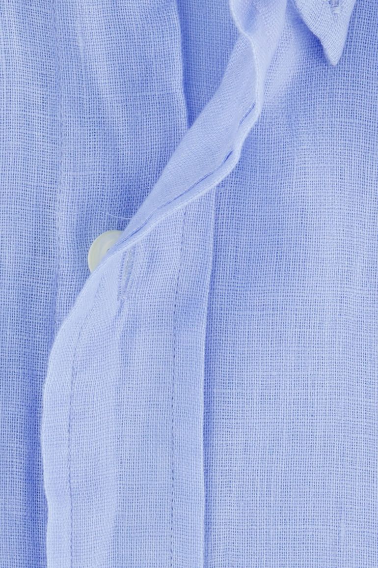 Polo Ralph Lauren overhemd korte mouw lichtblauw linnen