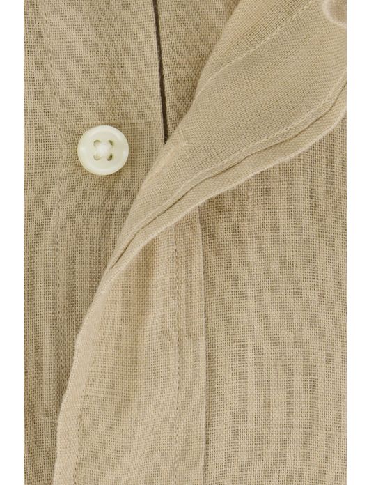 Polo Ralph Lauren overhemd korte mouw beige linnen