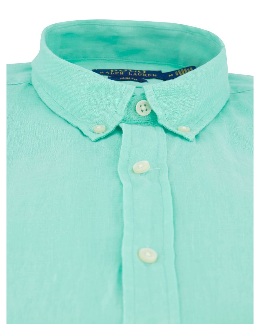 Polo Ralph Lauren overhemd truquoise slim fit linnen