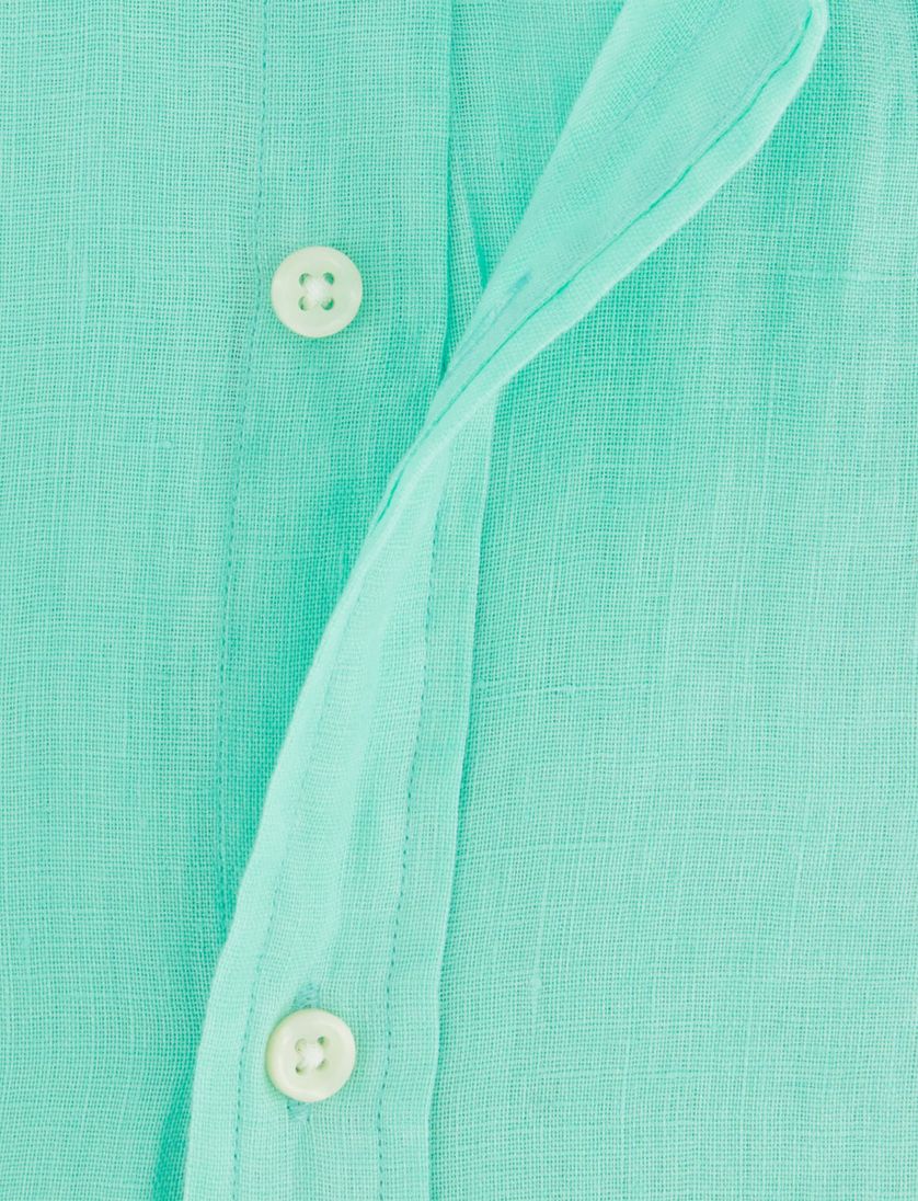 Polo Ralph Lauren overhemd turquoise slim fit linnen