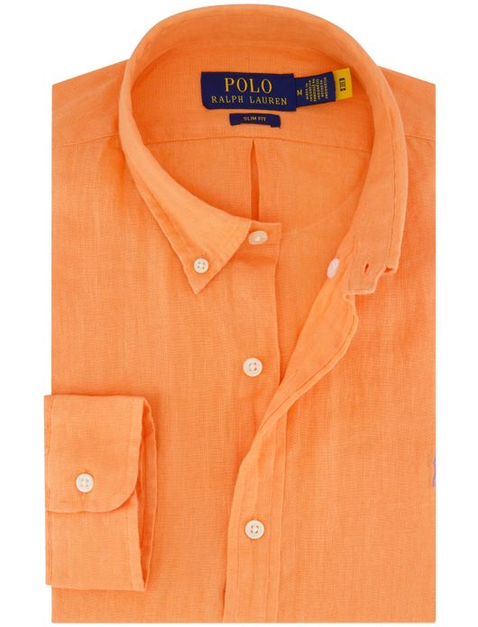 Polo Ralph Lauren overhemd oranje linnen