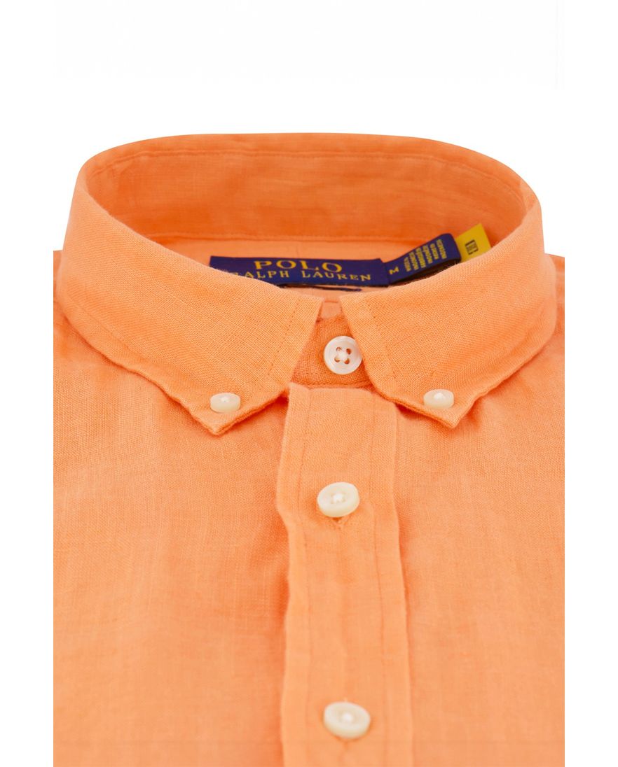 Polo Ralph Lauren overhemd oranje linnen button-down