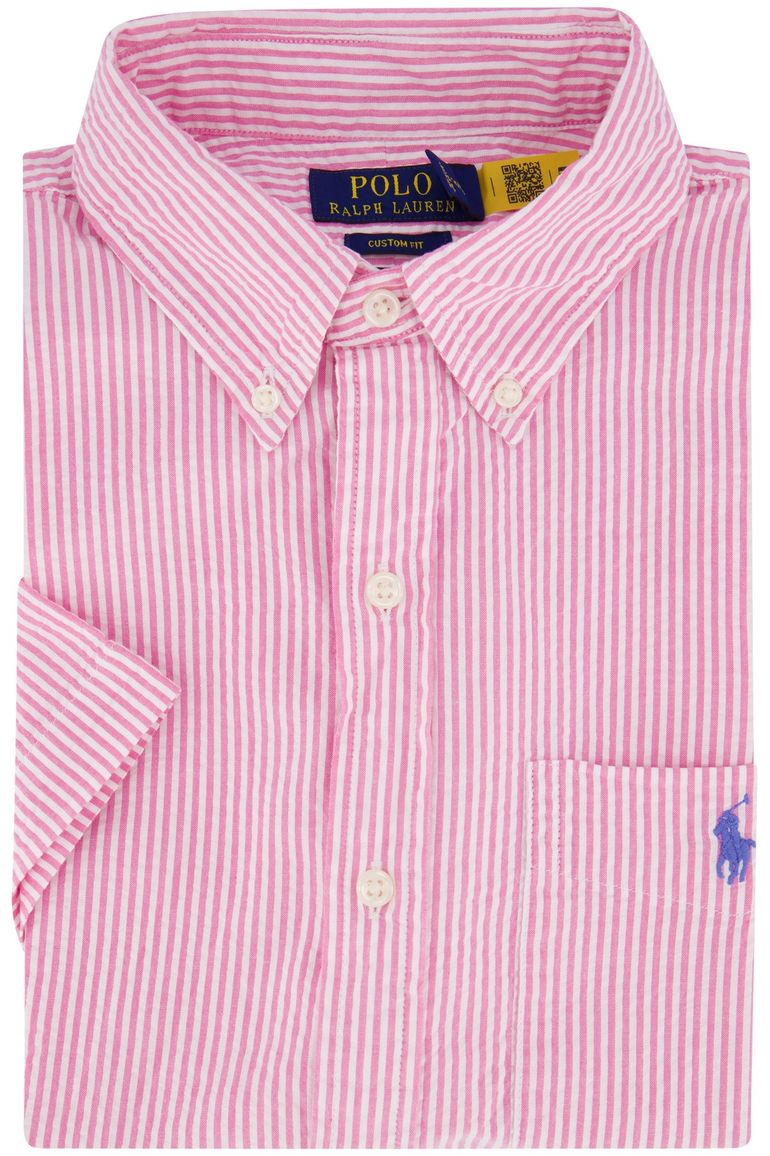 Polo Ralph Lauren overhemd korte mouw roze wit