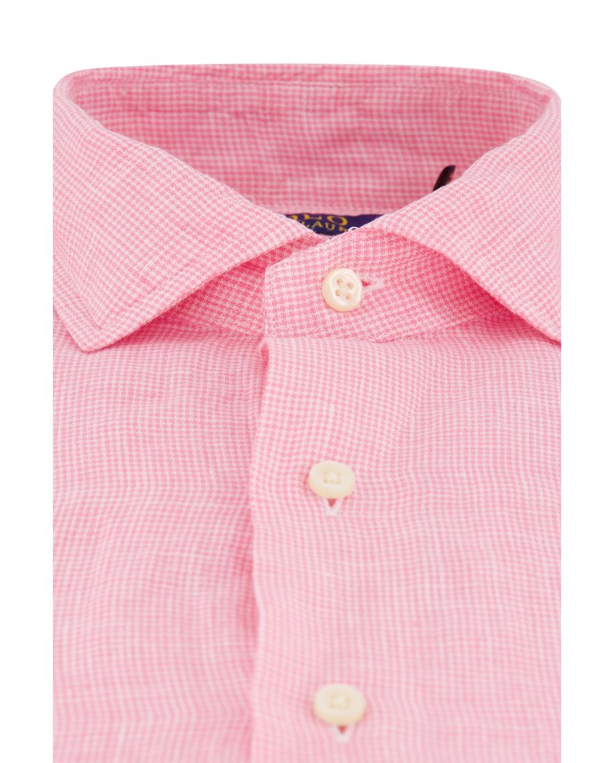 Polo Ralph Lauren overhemd roze geprint 100% linnen