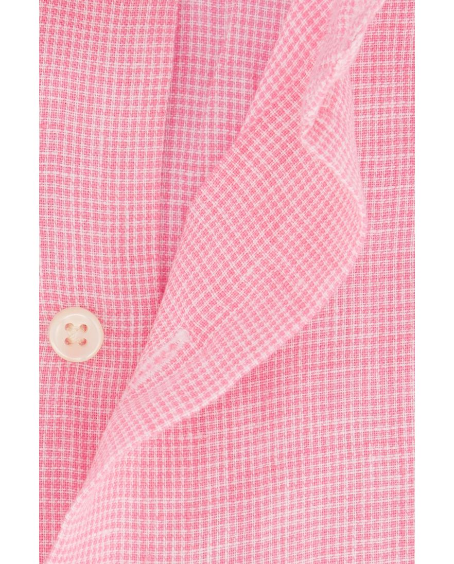 Polo Ralph Lauren overhemd roze geprint 100% linnen