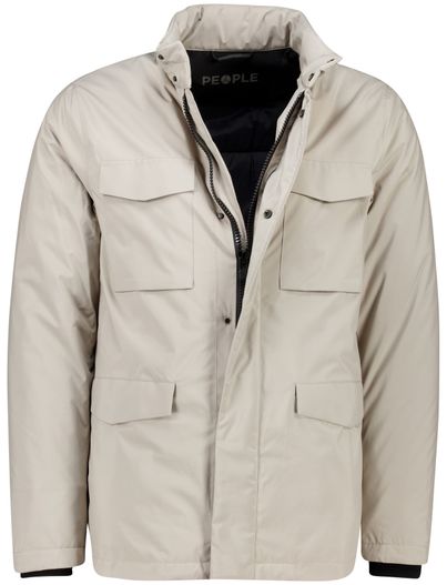 People of Shibuya winterjas People of Shibuya creme met capuchon