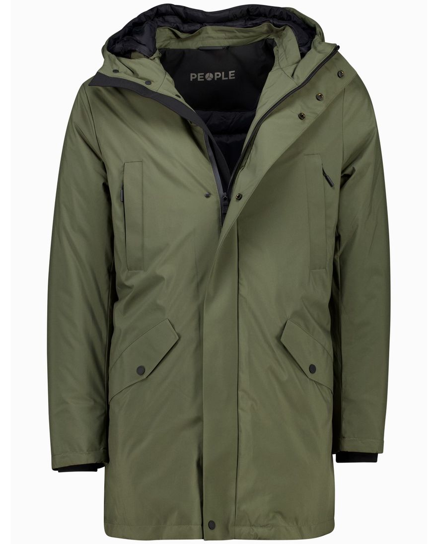 People of Shibuya winterjas groen Akenji