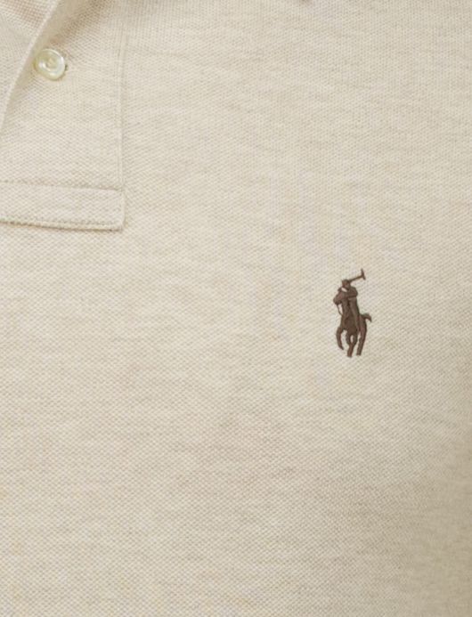 poloshirt korte mouw beige Polo Ralph Lauren Custom Slim Fit