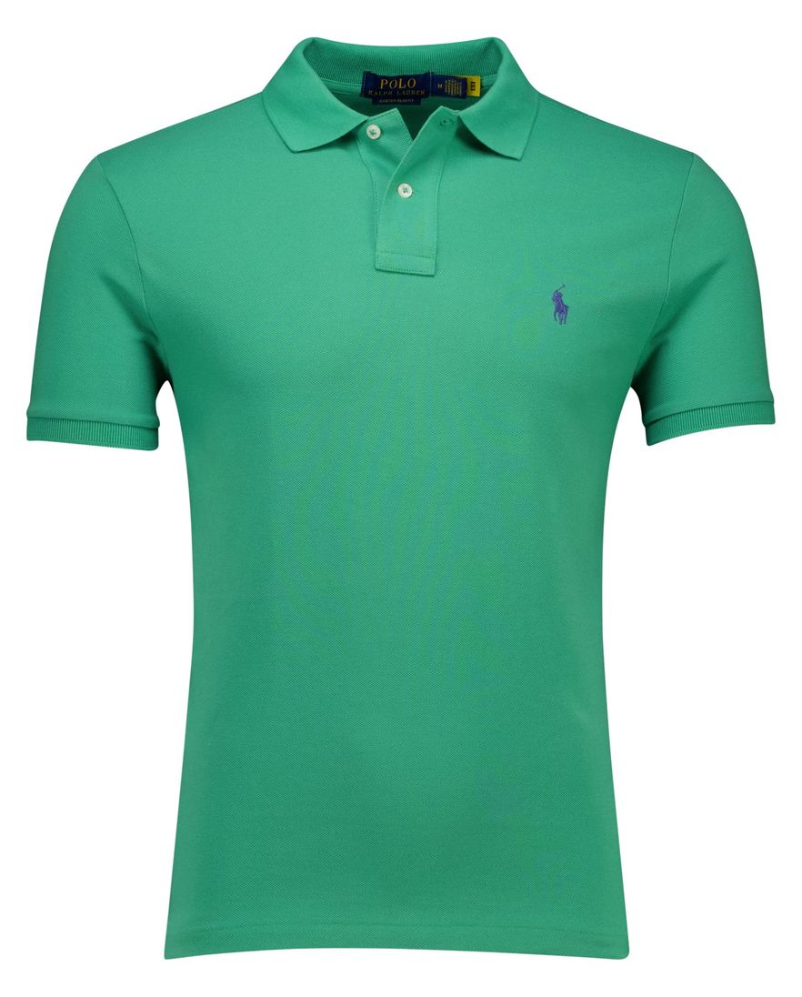 Polo Ralph Lauren poloshirt groen custom slim fit 100% katoen