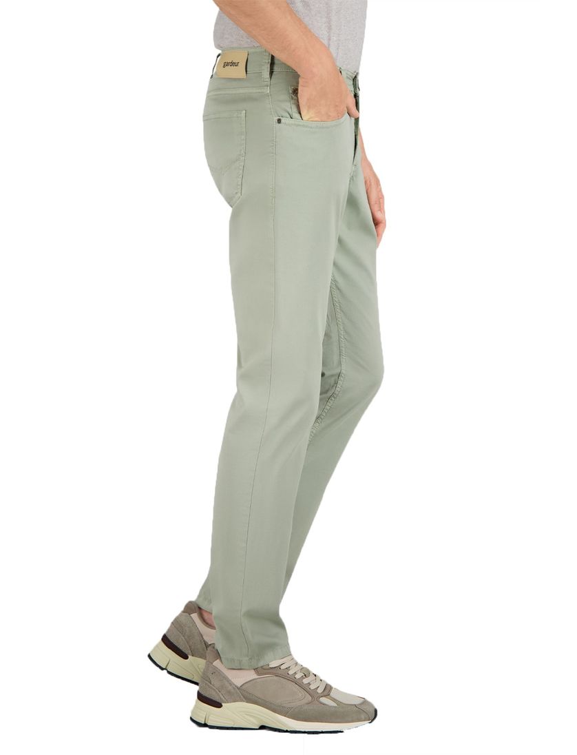 5-pocket broek Gardeur groen katoen