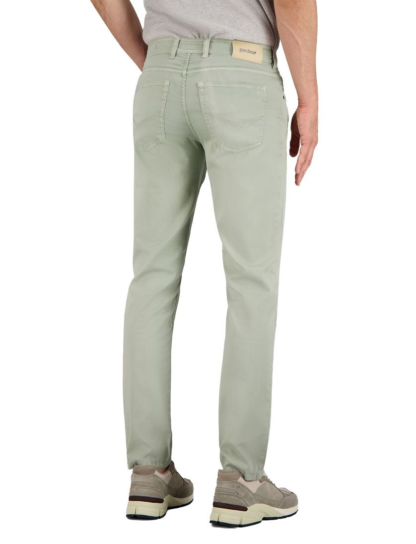 5-pocket broek Gardeur groen katoen