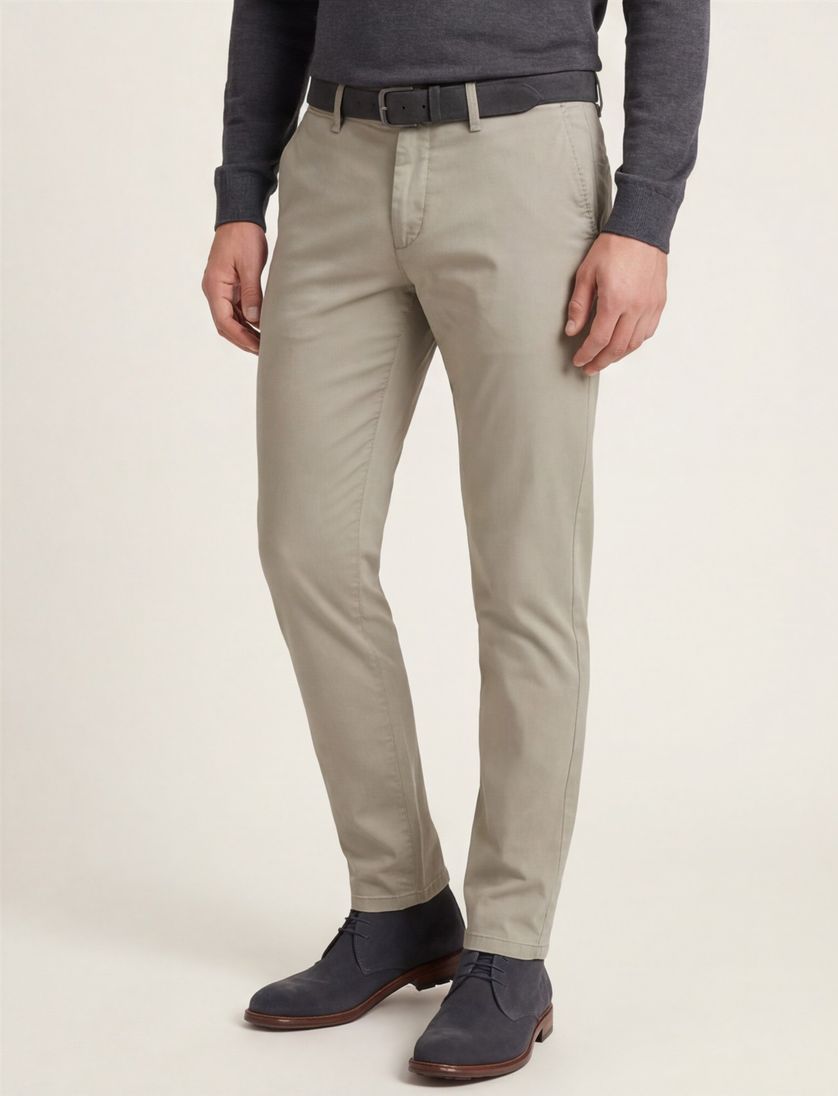 Pantalon Gardeur chino Khaki katoen