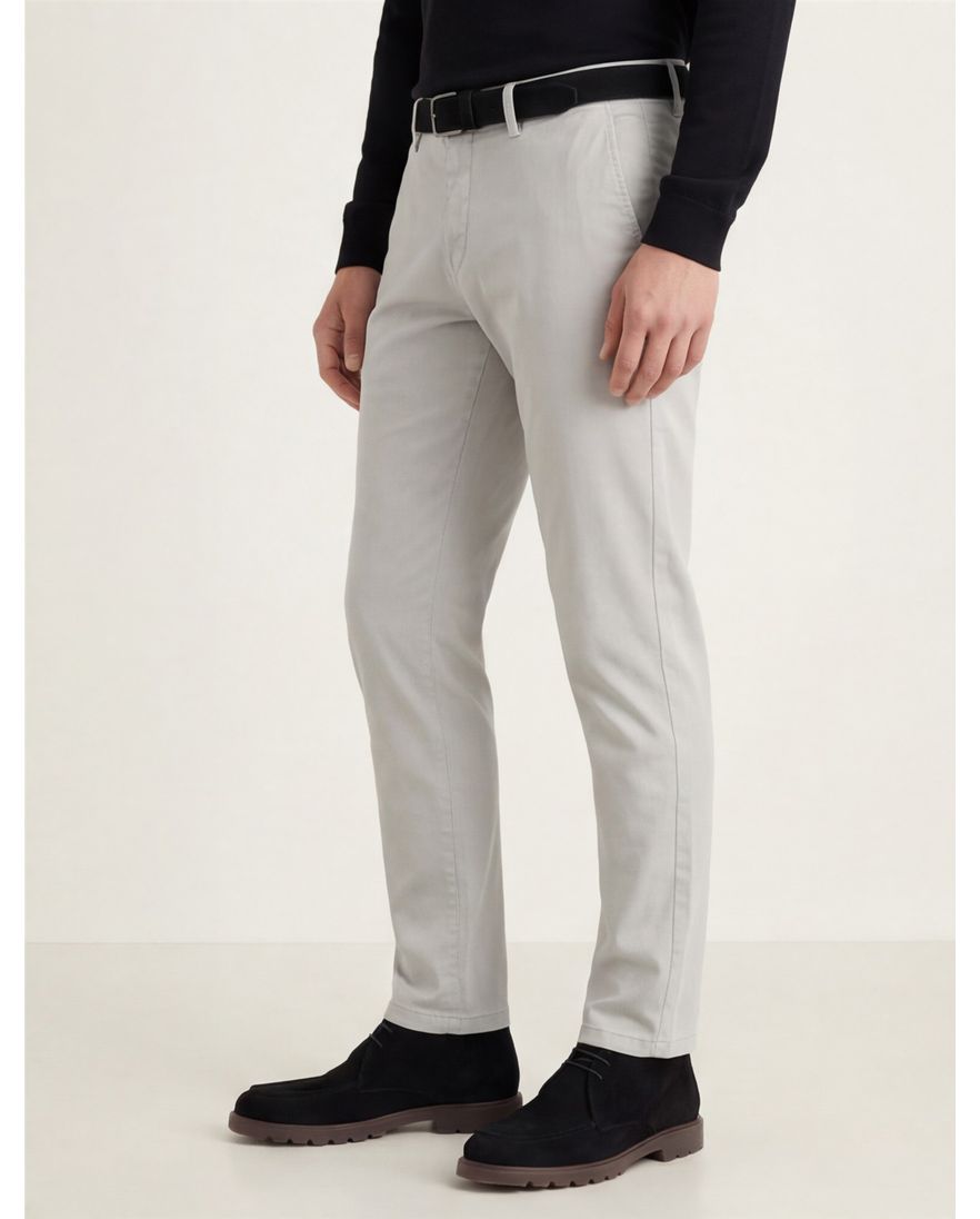 Gardeur Pantalon grijs katoen effen
