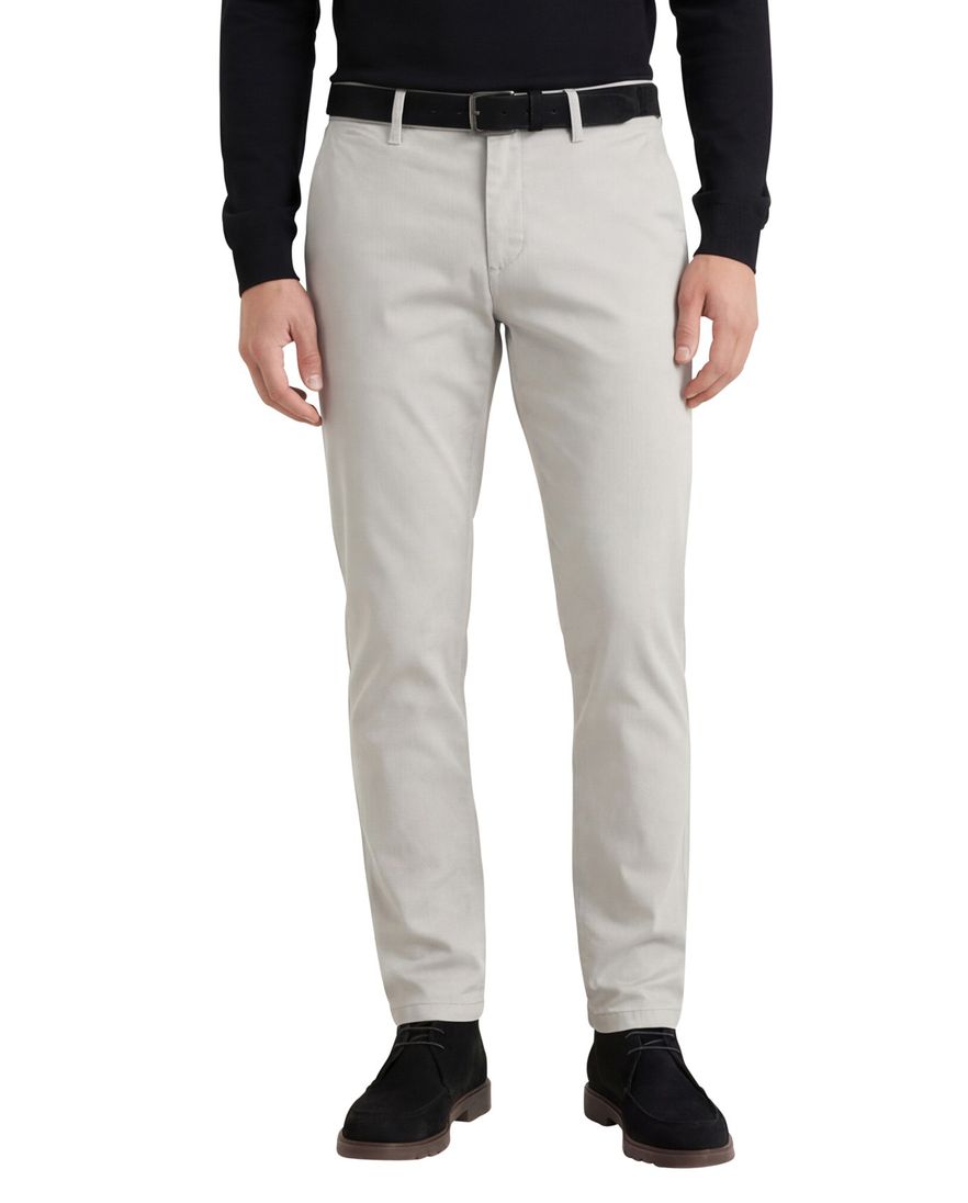 Gardeur Pantalon grijs katoen effen