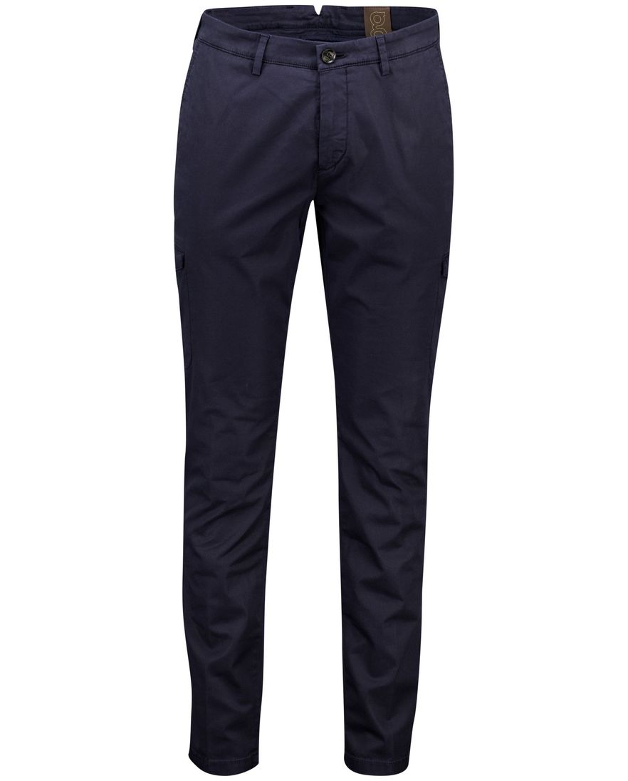 Gardeur Pantalon donkerblauw slim fit effen