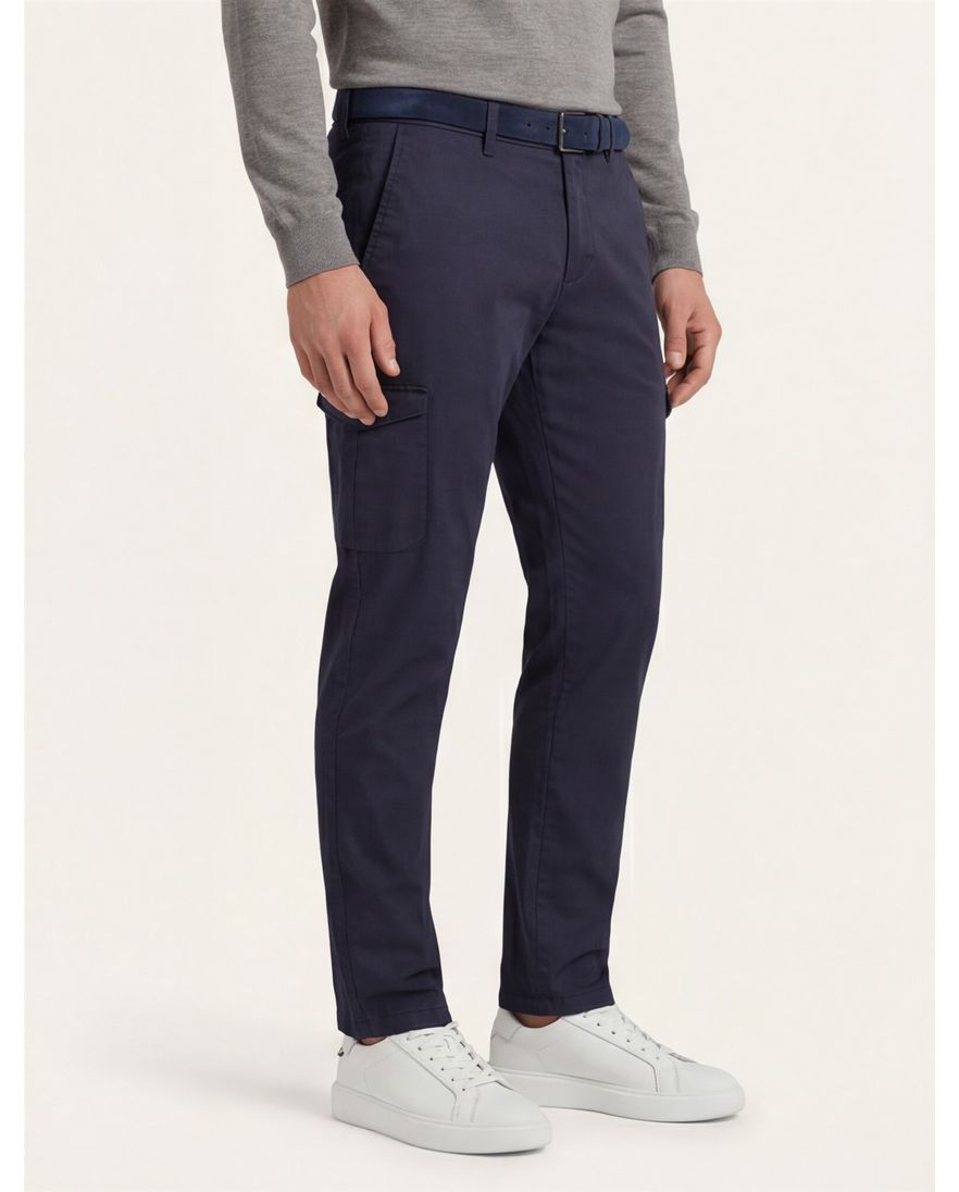 Gardeur Pantalon donkerblauw slim fit effen