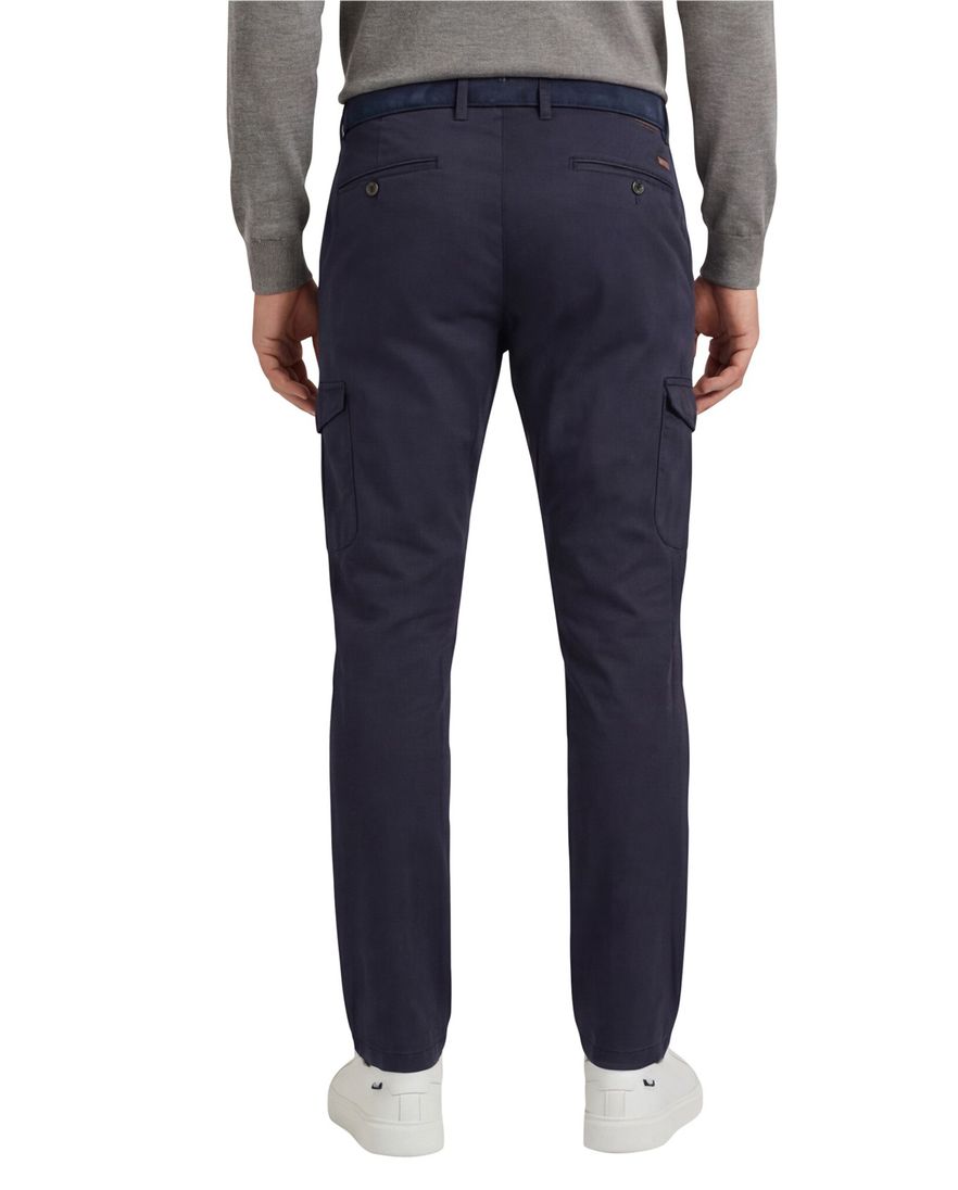 Gardeur Pantalon donkerblauw slim fit effen